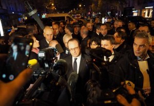 President François Hollande navštívil místo teroristického útoku, foto: Eugen Kukla