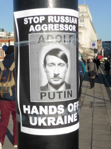 Stop Russian aggressor Adolf Putin - hands off Ukraine, foto: duncan c