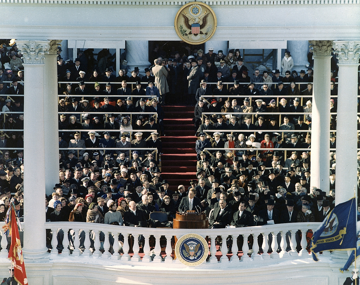 President Kennedy inaugural address JFK Library commons.wikimedia.org