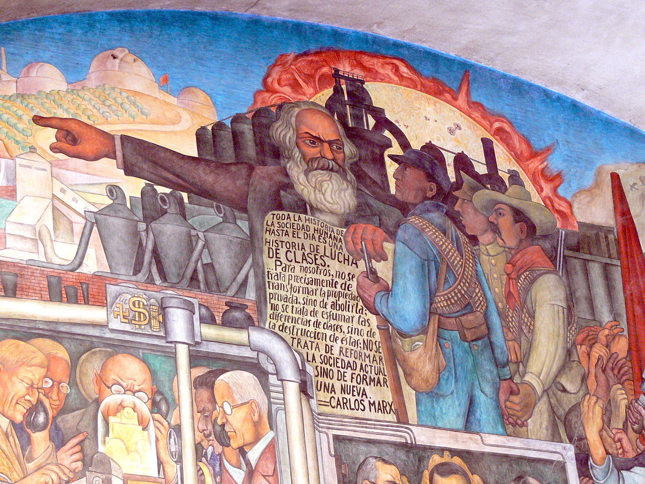 Mexico City Palacio Nacional. Mural by Diego Rivera History of Mexico Wolfgang Sauber 1