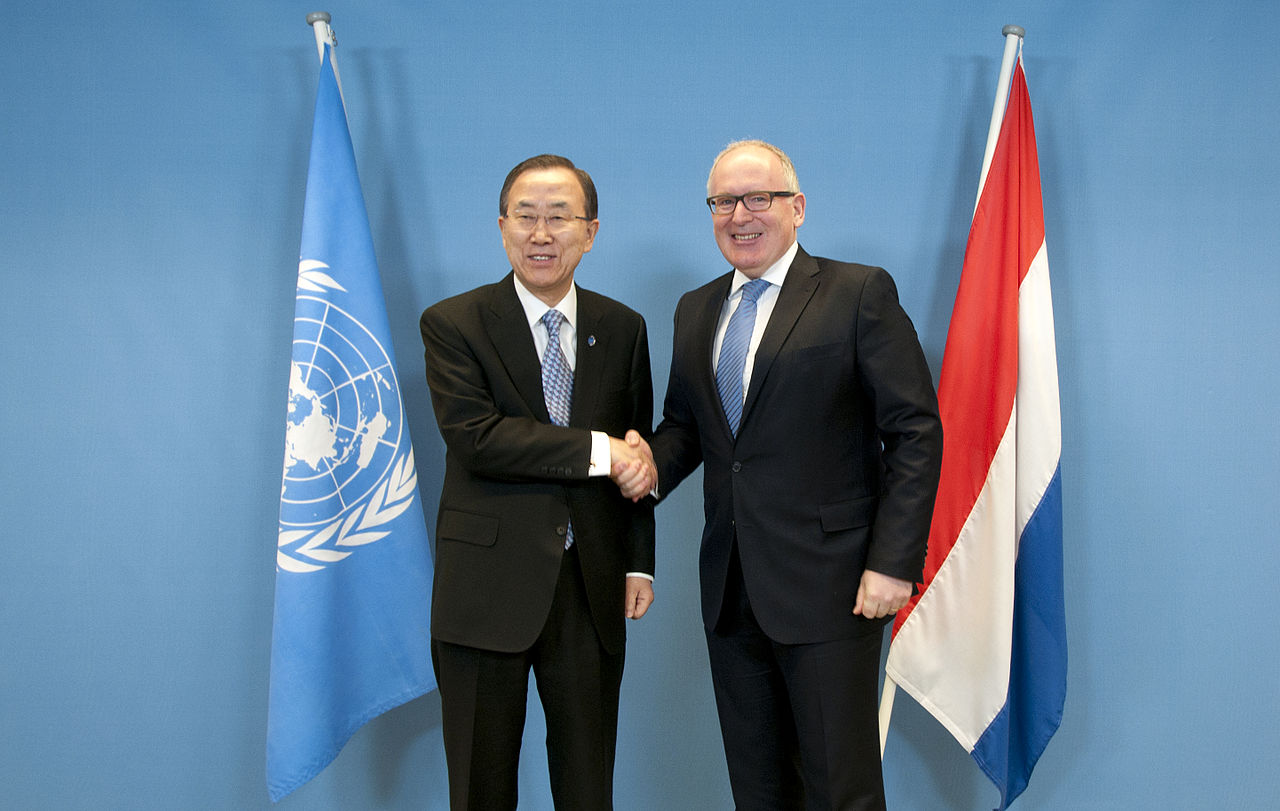 Ban Ki moon and Frans Timmermans photo Dutch Ministry of Foreign Affairs