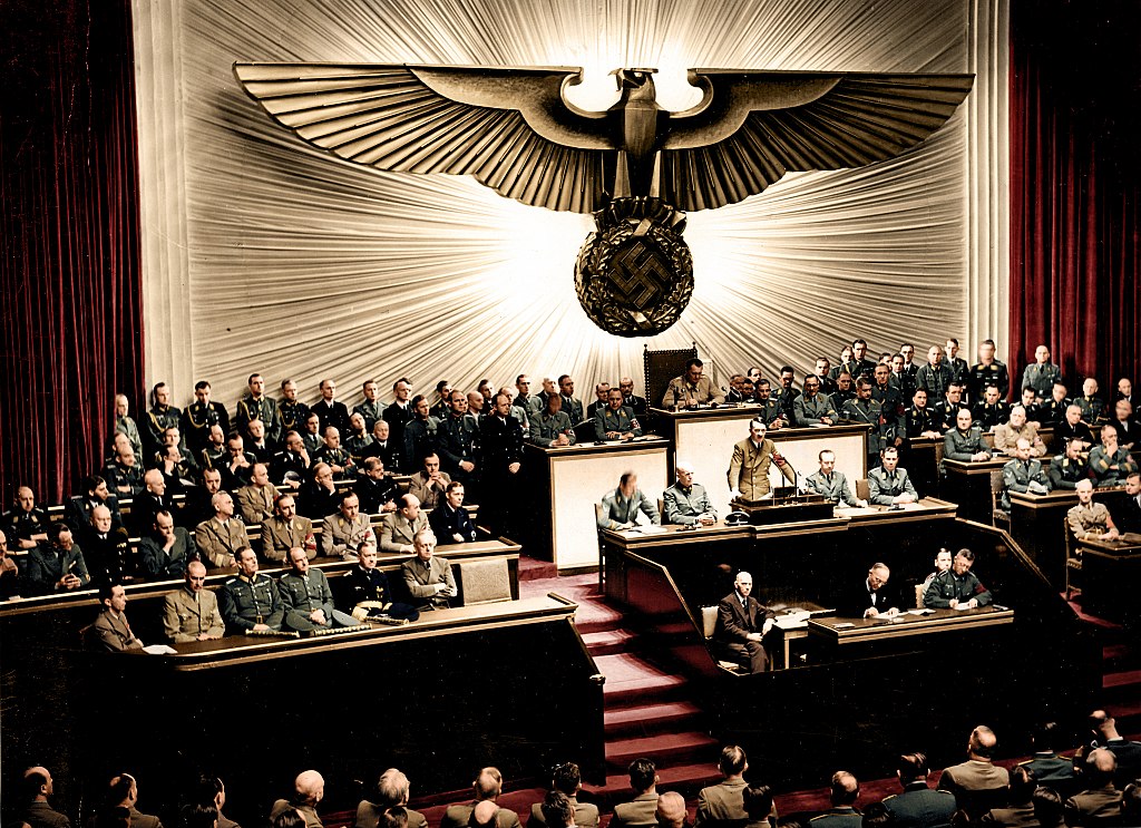 Adolf Hitler delivers a speech at the Kroll Opera House German Federal Archives