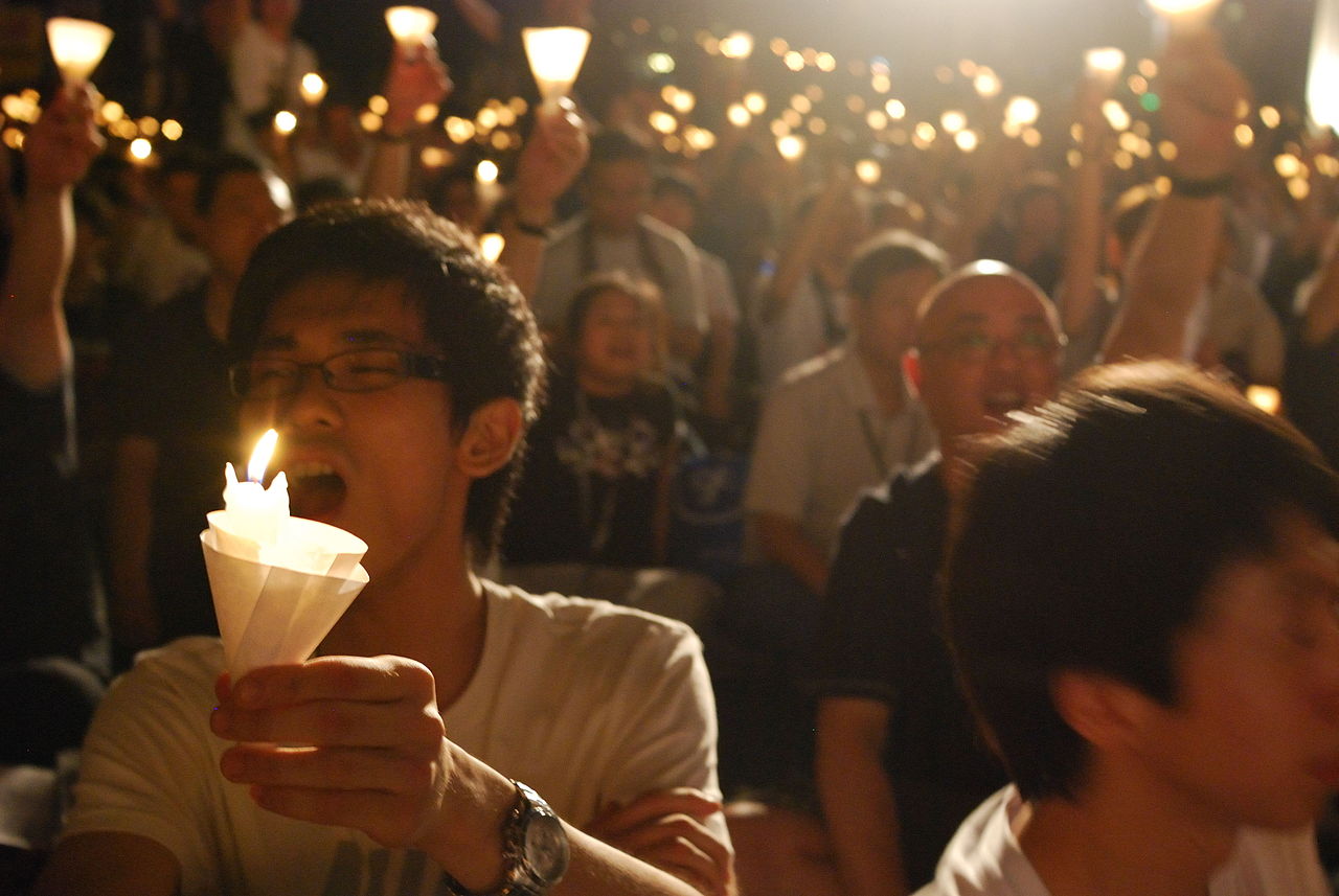 Candlelight Vigil 20th anniversary of the June 4th incident Hong Kong Ryanne Lai