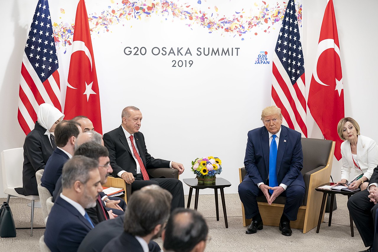 President Donald J. Trump participates in a bilateral meeting with President of the Republic of Turkey Recep Tayyip Erdogan at the G20 Japan Summit