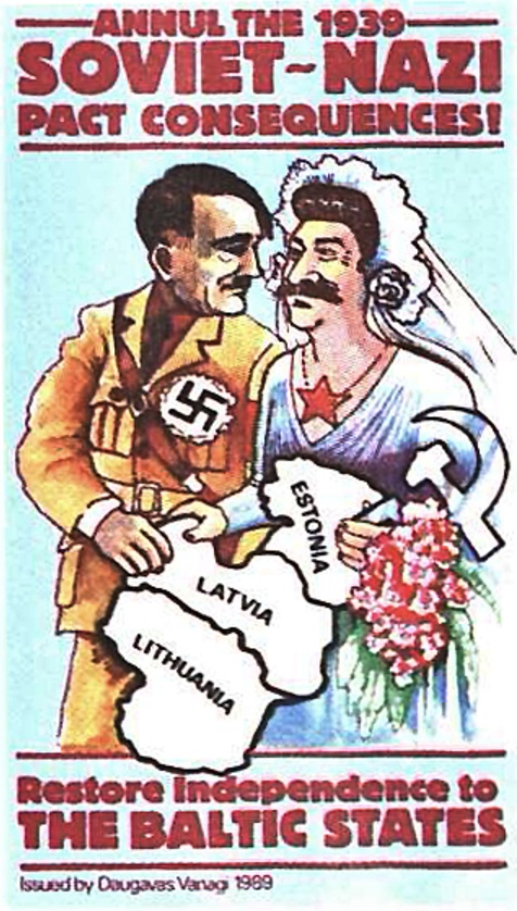 Poster Denouncing the Molotov Ribbentrop Pact, by Daugavas Vanagi