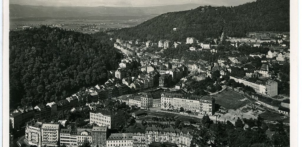 25529 Karlsbad 1930 Blick auf Karlsbad Bruck Sohn Kunstverlag