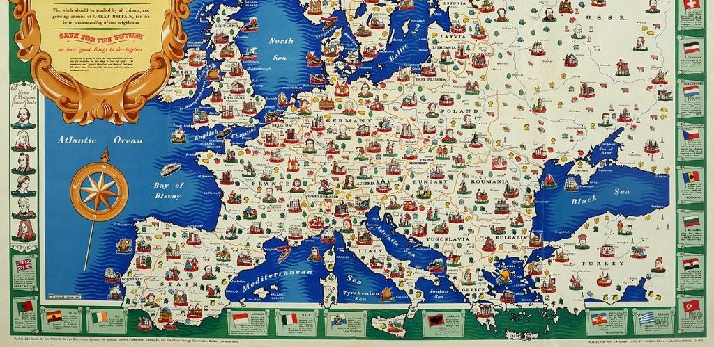 The National Savings Picture Map of the Continent of Europe 1946 The National Archives UK