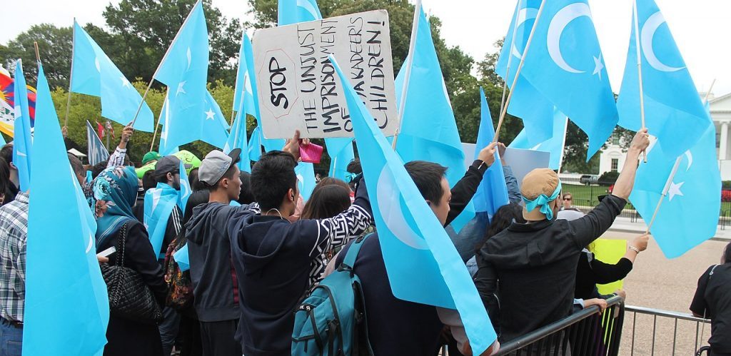 Uyghur demonstration for Human Rights by Elvert Barnes