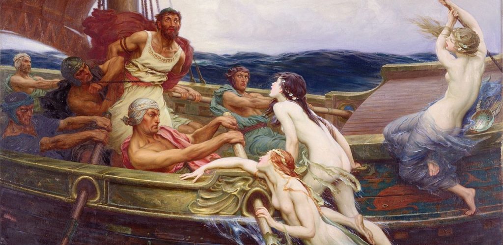 Ulysses and the Sirens 1910 The Bridgeman Art Library