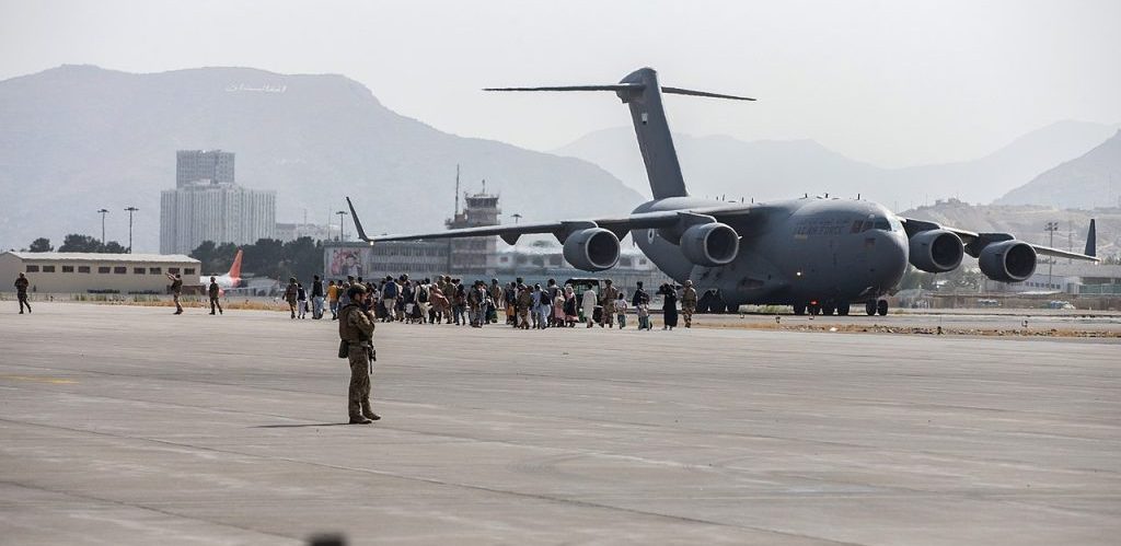 Hamid Karzai InternationalAirport Afghanistan August 21 2021 by U.S. Marine Corps photo by Sgt. Samuel Ruiz