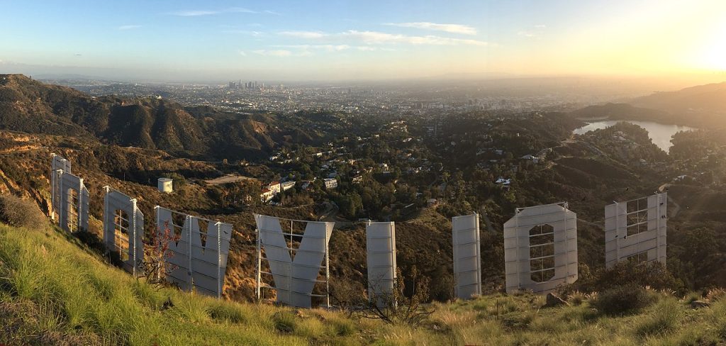 Taken from atop Mt. Lee showing the back of the Hollywood Sign by Michael E. Arth