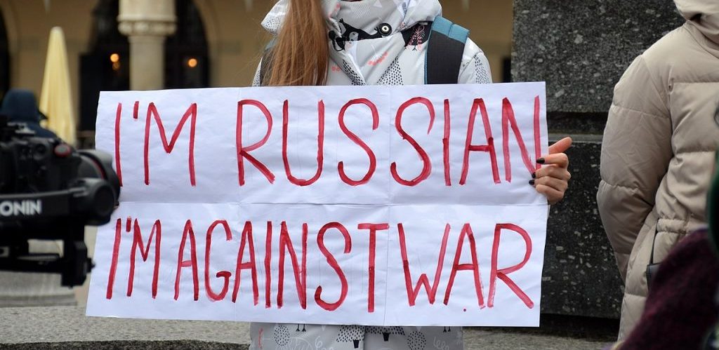 Russian diaspora protests against war in Ukraine by Silar