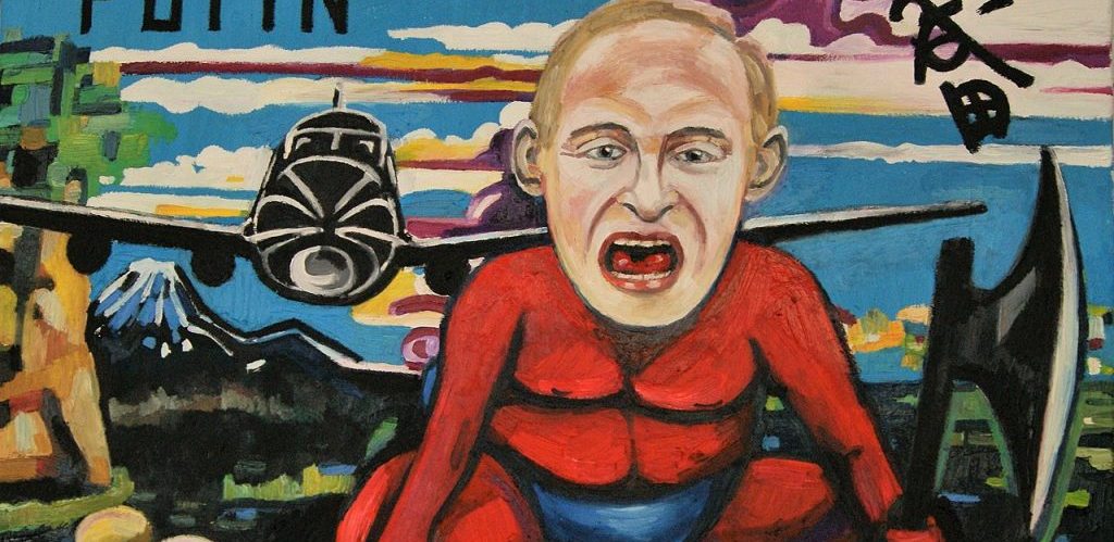 Matthias Laurenz Graff tableau intitule Poutine. La machine a tuer.