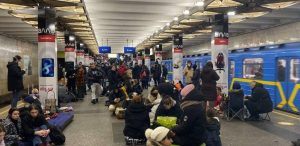 Station of Kyiv Metro converted into an air raid shelter after Russian invasion of Ukraine by kmr.gov .ua