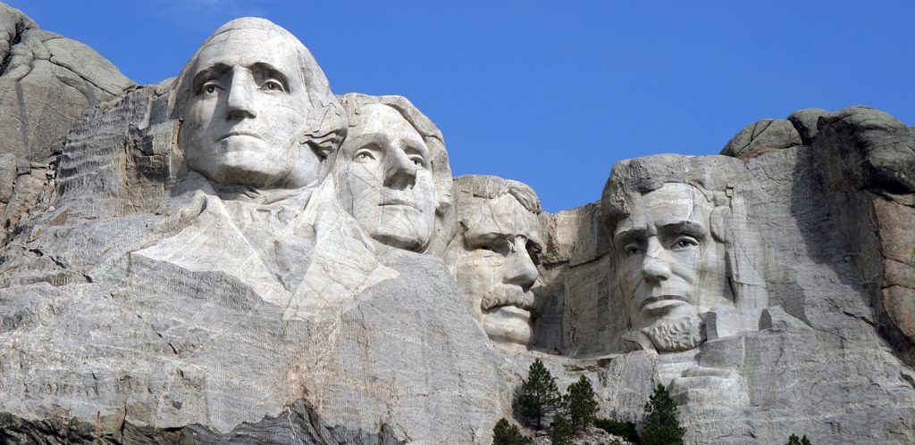 The Mount Rushmore Monument as seen from the viewing plaza by Dean Franklin