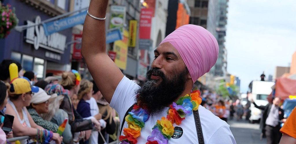 Jagmeet Singh at Pride Parade in Toronto in 2017 by ideas dept on Flickr