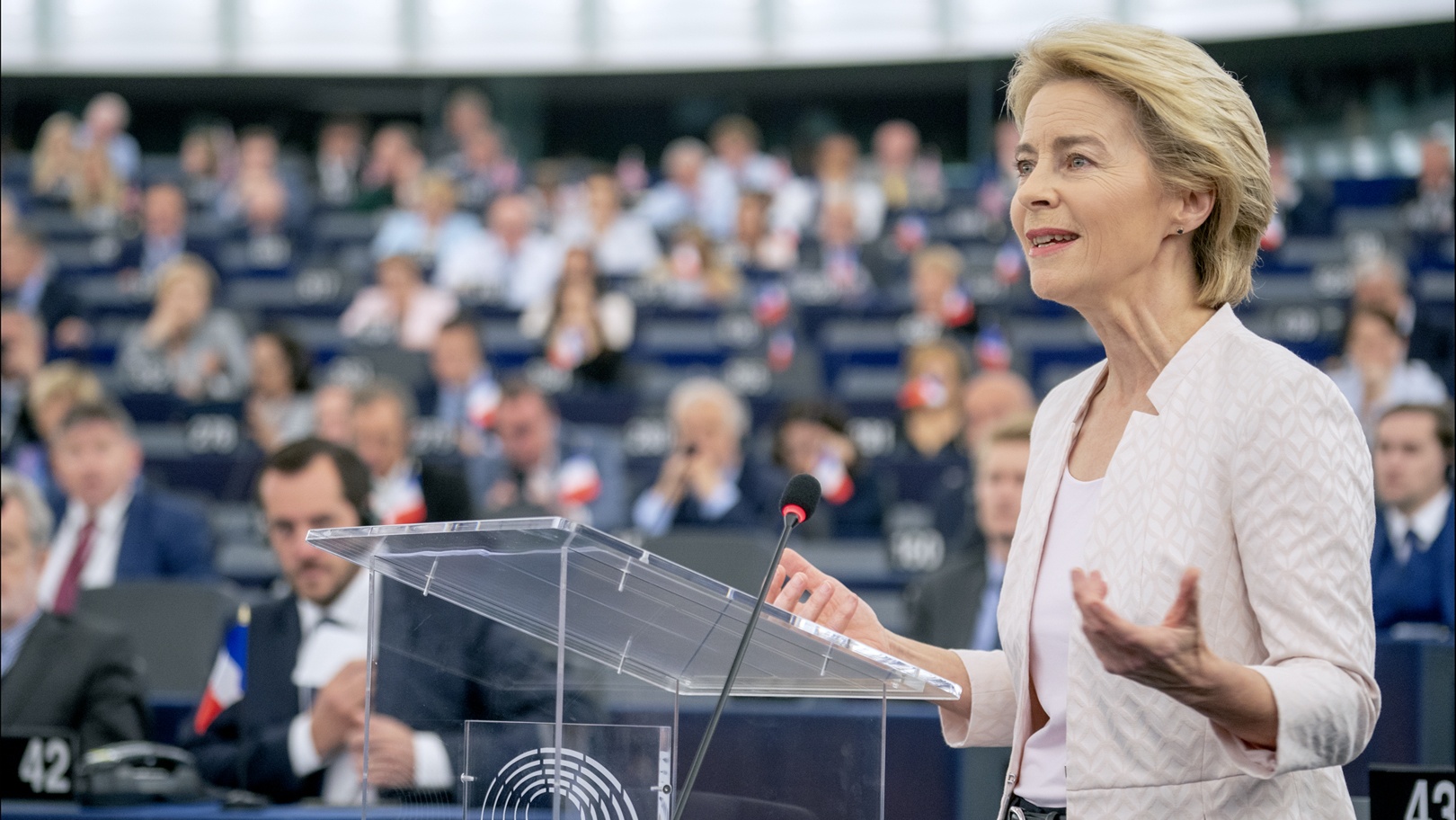 In a debate with MEPs Ursula von der Leyen outlined her vision as Commission President by European Parliament
