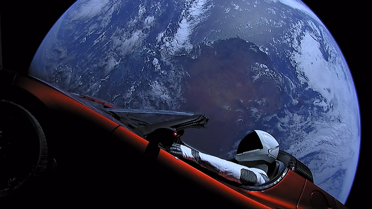Elon Musks Tesla Roadster by Space X
