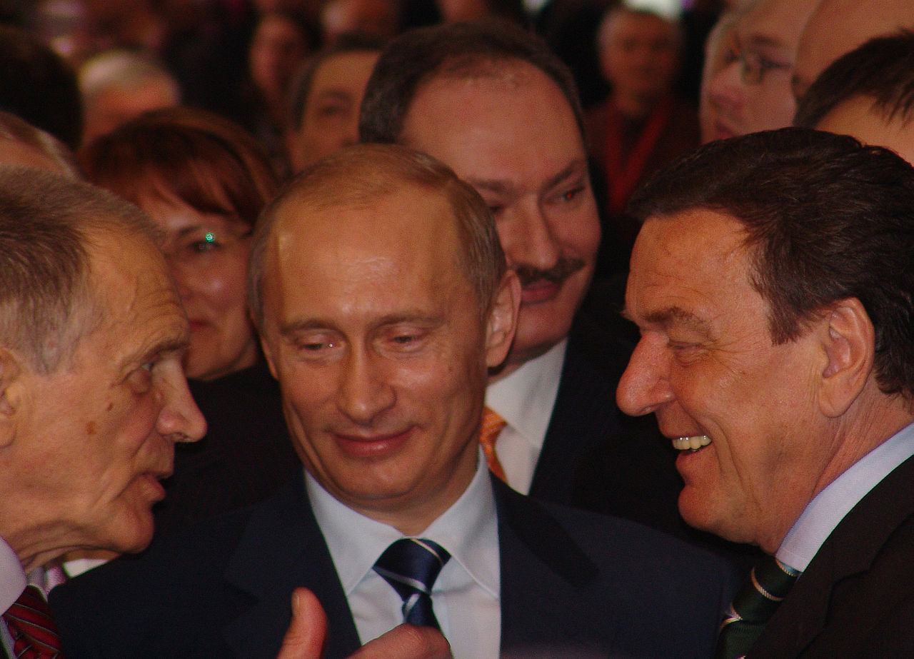 Vladimir Putin and Gerhard Schroeder by Dmitry Avdeev