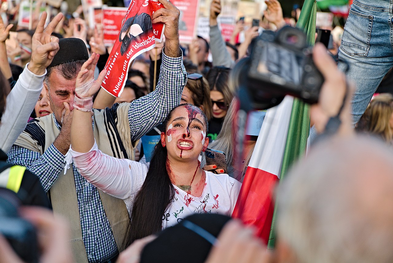 Demonstration in Solidaritat mit den Protesten gegen die iranische Regierung Leonhard Lenz