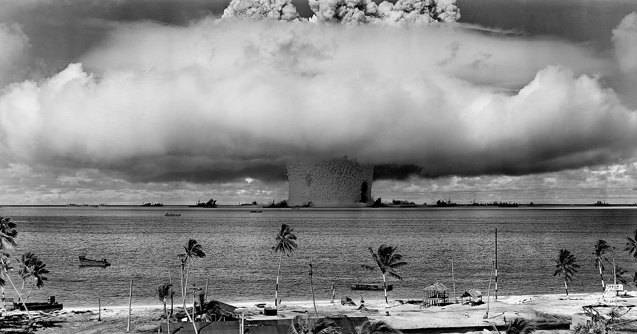 The Baker Explosion a US Army nuclear test at Bikini Atoll Micronesia on July 25 1946 by United States Department of Defense