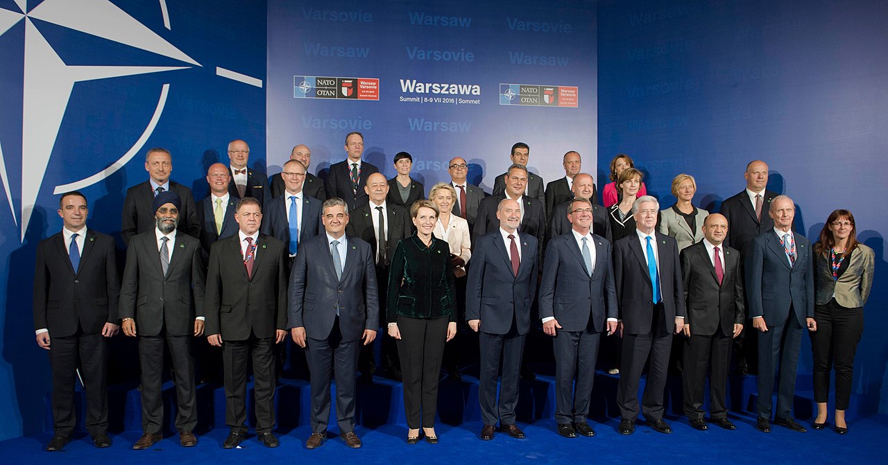 Warsaw Poland Secretary of Defense Ash Carter with NATO Ministers of Defense at the 2016 NATO summit in Warsaw by Tim D. Godbee