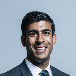 Official portrait of Rishi Sunak by Chris McAndrew