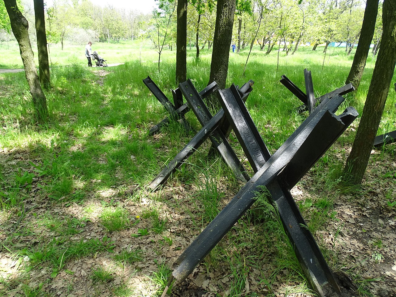 Tank Traps on Battlefield Battery 411 Memorial Odessa Ukraine by Adam Jones