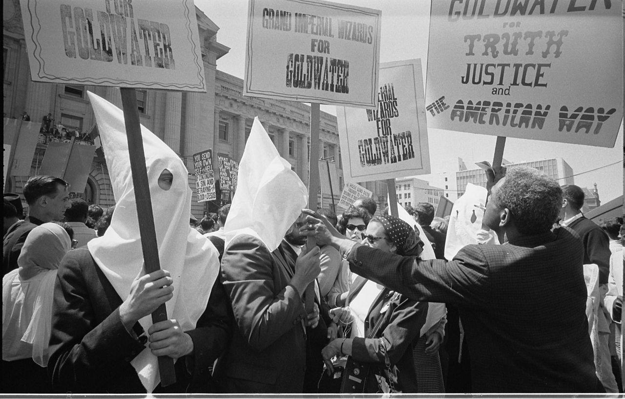 Ku Klux Klan members supporting Barry Goldwaters campaign for the presidential nomination United States Library of Congresss Prints and Photographs division