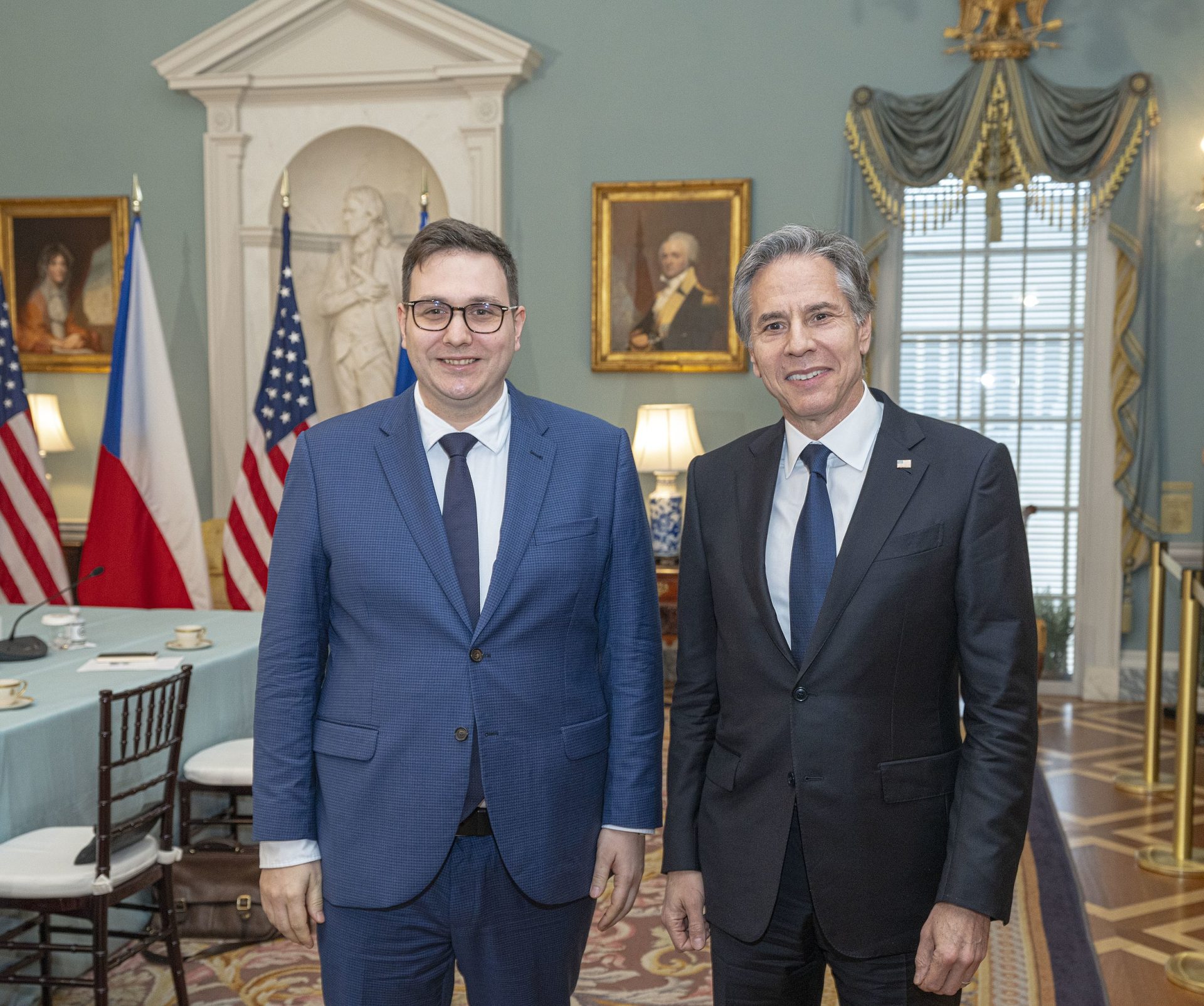 Secretary of State Antony J. Blinken meets with Czech Republic Foreign Minister Jan Lipavský at the U.S. Department of State in Washington, D.C., U.S. Department of State