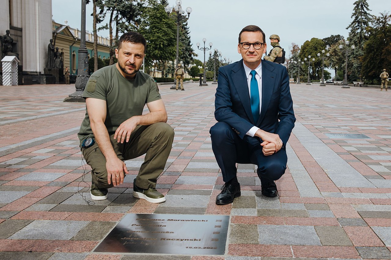 Volodymyr Zelensky a Mateusz Morawiecki, Kancelář předsedy vlády Polska