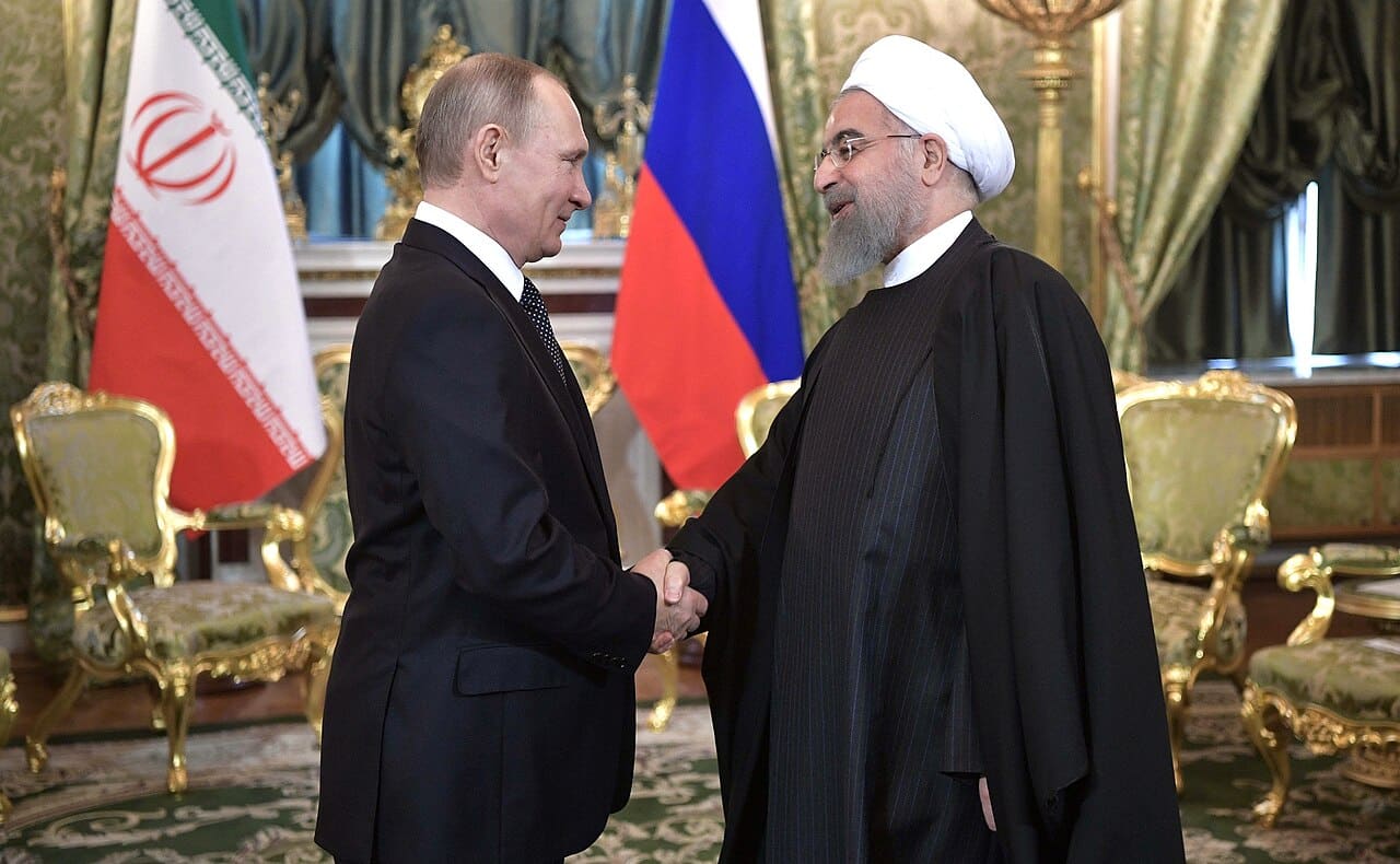 Vladimir Putin s íránským prezidentem Hasanem Rúháním, 28. března 2017, Kremlin.ru