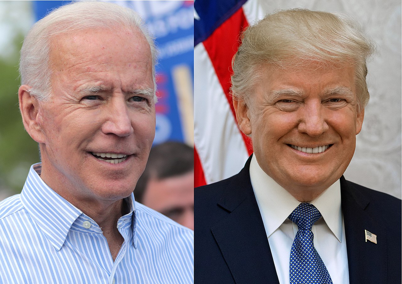 Joe Biden a Donald Trump, (c)wikimedia commons