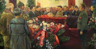 a1 Lenins Funeral by I. Brodsky 1925