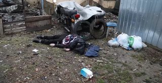 Killed woman in Bucha by Військове телебачення України